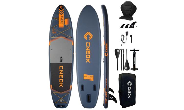 Сапборд двухслойный E-SUP CK-03 PRO 350x89x15 см с седлом