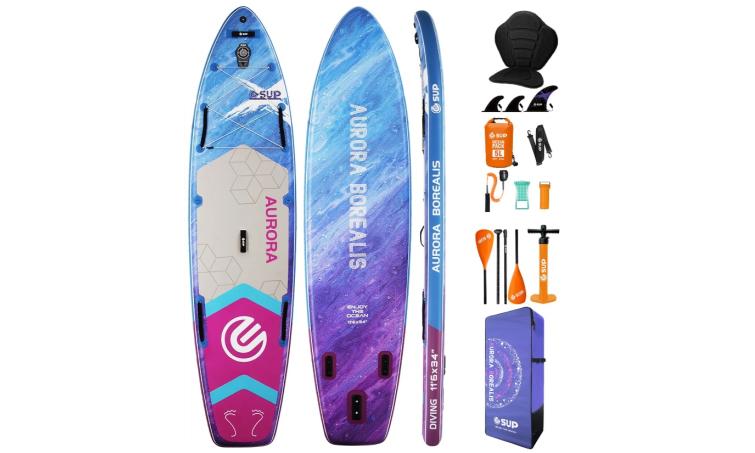 Сапборд двухслойный Aurora Blue PRO 350х86х15 см